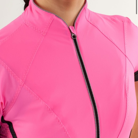 💕LULULEMON PACELINE JERSEY-PINKELICIOUS,12💕 - Picture 4 of 16